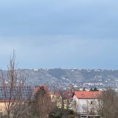 Wohnmobilstellplatz - Panoramablick vom Stellplatz - Panoramablick: Radebeul-Dresden-Sächs.Schweiz