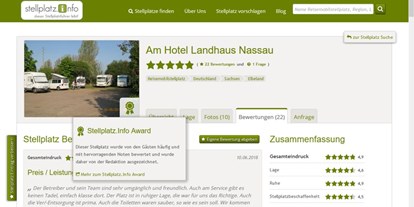 Reisemobilstellplatz - Sachsen - Am Hotel Landhaus Nassau
