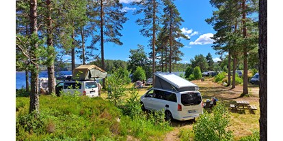 Reisemobilstellplatz - Norwegen - Das Feld unten am Strand, wo Sie stehen können, wo Sie wollen - Kilefjorden Camping