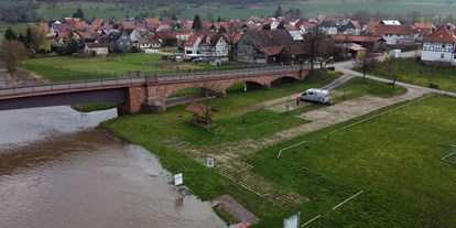 Reisemobilstellplatz - Preis - Der Stellplatz bei Hochwasser - Lindewerra