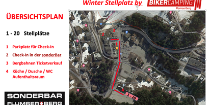Reisemobilstellplatz - St. Gallen - Stellplatz Plan Winter - BikerCamping Flumserberg