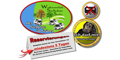 Reisemobilstellplatz - Art des Stellplatz: am Bauernhof - Einige Info´s: >>> Fragen Sie bitte erst ab 5 Tagen Verweildauer nach einer Reservierung !!! <<  >>     Haustiere dürfen mit !!! <<  >> Some information: >>> Please ask for a reservation for a stay of 5 days or more !!! << >> Pets are allowed !!!     - Stellplatz im Grünen der Fa. Stuhr